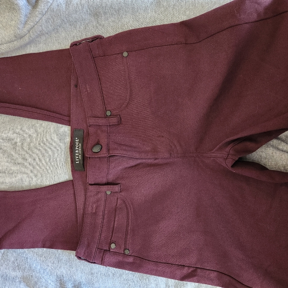 Liverpool Dark Plum Pants - Picture 3 of 8